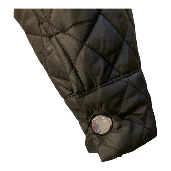 Anne Klein Women's Midweight Jacket Black Quilted, Side Hip Slit, Front Snap XXL - Picture 10 of 14